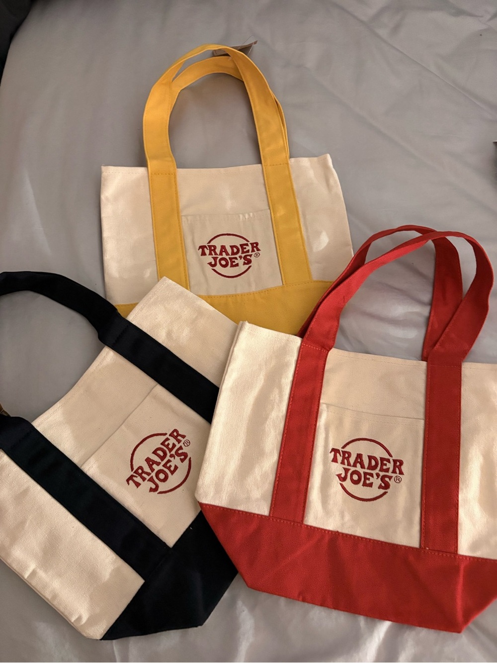 Set of Three Trader Joe’s Mini Tote Bags